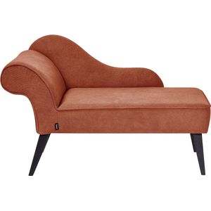 Beliani BIARRITZ - Chaise longue - Rood - Linkerzijde - Polyester