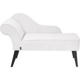 Beliani BIARRITZ - Chaise longue - Wit - Linkerzijde - Polyester