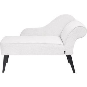 Beliani BIARRITZ - Chaise longue - Wit - Rechtszijdig - Polyester