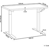 DESTINES - Verstelbaar bureau - Donkerbruin/Wit - 120 x 72 cm - MDF