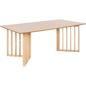 LEANDRA - Eettafel - Lichtbruin - MDF