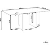 Eettafel licht hout MDF 200 x 100 cm essenfineerblad modern design keukentafel