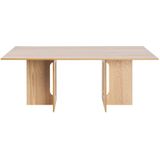 Eettafel licht hout MDF 200 x 100 cm essenfineerblad modern design keukentafel