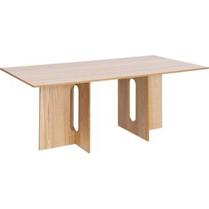 Beliani - CORAIL - Eettafel - Lichtbruin - 200 x 100 cm - MDF