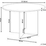 Ronde eettafel licht hout MDF ⌀ 120 cm essenfineer bovenblad modern design keukentafel