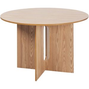 Ronde eettafel licht hout MDF �⌀ 120 cm essenfineer bovenblad modern design keukentafel