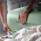 Komfortec Jersey Stretch Hoeslaken 30cm Matrasdikte Rondom Elastiek 100% Katoen Groen