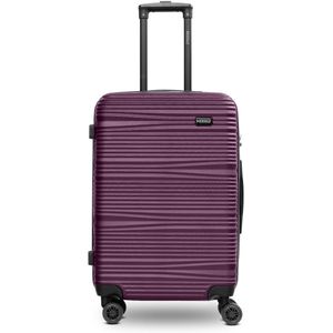 Redolz Essentials 14 4-wiel kofferset beautycase 4 stuks met stretchvouw black metallic