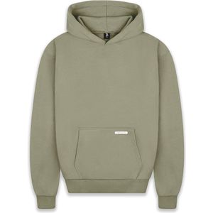 Dropsize Sweatshirt  olijfgroen / wit