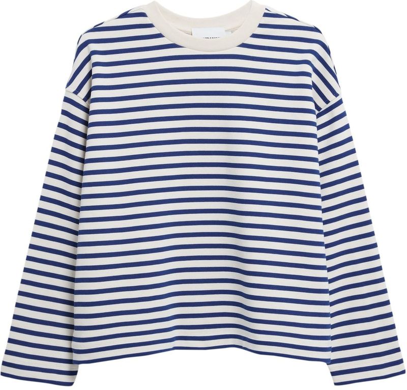 Trui - Gestreept - Sweatstof - Ronde Hals - Lange Mouw - Wijde Pasvorm