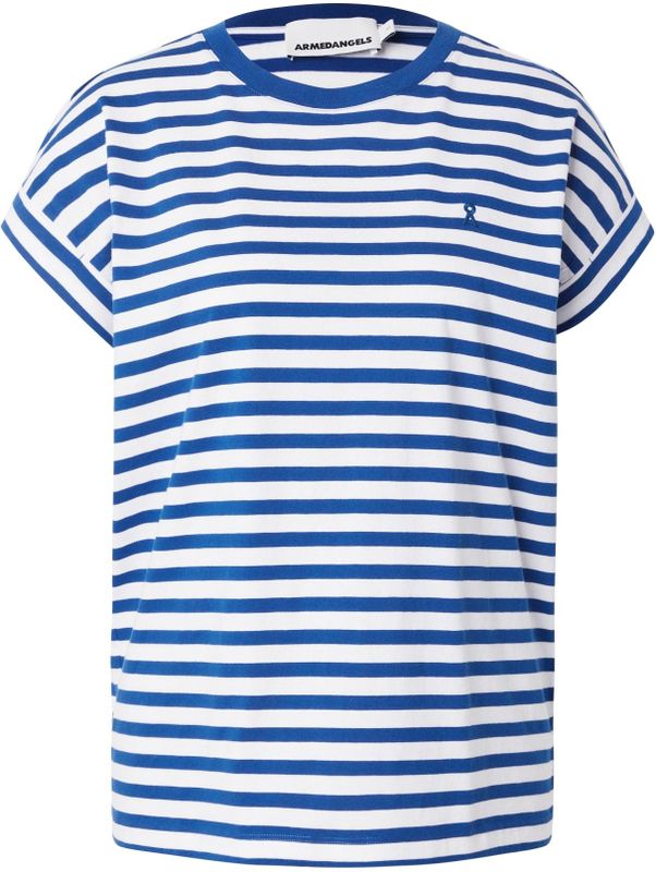 Shirt - IDAARA - Gestreept - Ronde Hals - Losse Pasvorm - Kwartmouw - GOTS-gecertificeerd