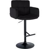 Barhocker Los Angeles Samt schwarz schwarz