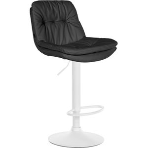 Barhocker Laurel Kunstleder schwarz Metall matt weiss