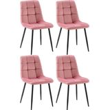 4er Set Esszimmerstühle Antibes rosa