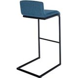 Barhocker Newport Schwarz blau Stoff