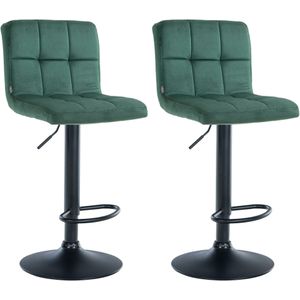 2er Set Barhocker Peru Samt grün schwarz