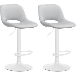 CLP 2er Set Barhocker Camden I Samt-Bezug