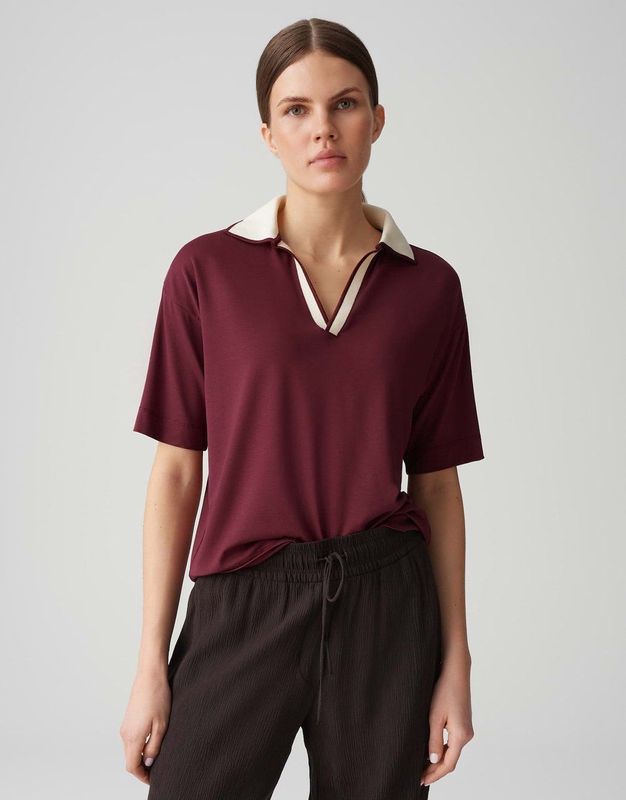 Opus - Polo - Cerise - Viscose/Elasthaan