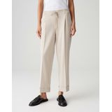 Opus - Enkellange Broek - Beige - Straight Fit - 7/8 Lengte