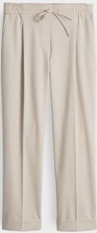 Opus - Enkellange Broek - Beige - Straight Fit - 7/8 Lengte
