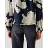 OPUS - Blouse Ficona - Donkerblauw - Bloemprint