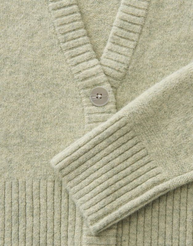 OPUS - Dassi - Gebreid Vest - Pastelgroen