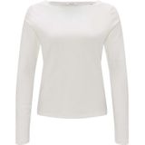 Subda - Effen T-shirt met Lange Mouwen en Boothals