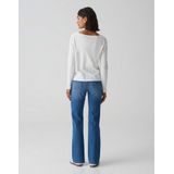 Subda - Effen T-shirt met Lange Mouwen en Boothals