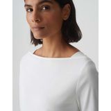 Subda - Effen T-shirt met Lange Mouwen en Boothals