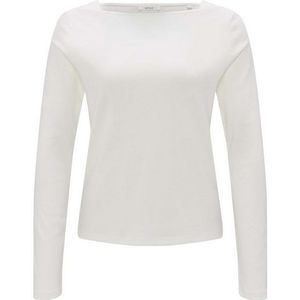 Subda - Effen T-shirt met Lange Mouwen en Boothals