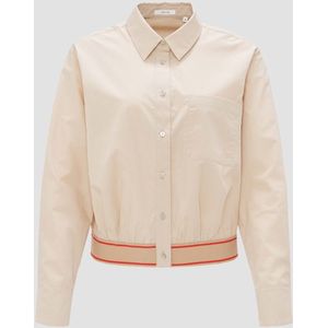 Opus - Blouse - Beige - Katoen - Lange Mouwen
