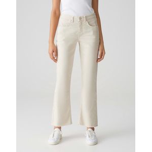 Opus - Eboni - Jeans - Beige - Bootcut Flare Fit, 90% Katoen