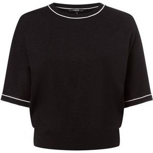 OPUS Trui Zwart - Effen - Ronde Hals