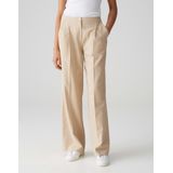OPUS Broek Maiga - Damesbroek in Neutrale Kleur voor Casual en Formele Gelegenheden