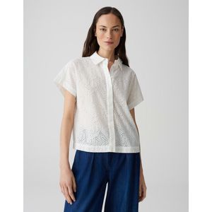 Opus Blouse Korte Mouw - Ecru