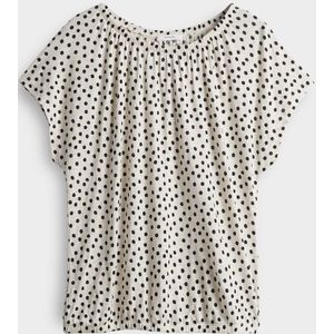 Opus - Slimsi T-shirt - Ecru - 100% Viscose - Dessin