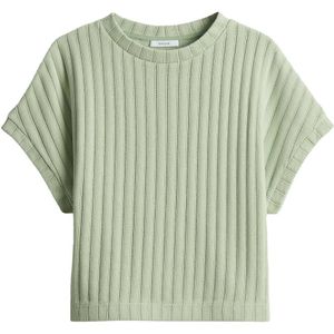 Opus - Lichtgroen Gebreid Truitje met Korte Mouwen