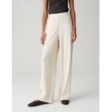 Opus - Wijde Broek - Lichtbeige - Elastische Tailleband