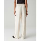 Opus - Wijde Broek - Lichtbeige - Elastische Tailleband
