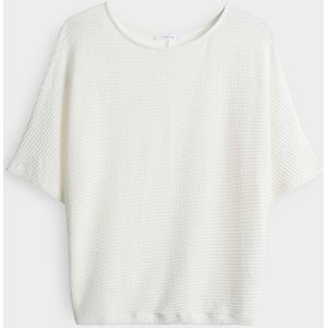 Opus - T-shirt - Off-White - Viscose/Polyester/Elasthaan