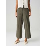 OPUS - Capri Broek - Olijfgroen - Wide Leg - High Waist - 7/8 Lengte