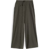 OPUS - Capri Broek - Olijfgroen - Wide Leg - High Waist - 7/8 Lengte