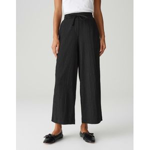 OPUS - Mileni - Broek - Zwart - Wide Leg, High Waist, 7/8 Lengte