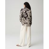 Opus - Fumine Tropical - Trui - Midnight Brown - 100% Katoen