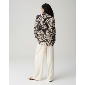 Opus - Fumine Tropical - Trui - Midnight Brown - 100% Katoen