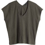 Opus - Sirukus T-shirt - Taupe - 90% Polyester 10% Elasthaan