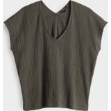 Opus - Sirukus T-shirt - Taupe - 90% Polyester 10% Elasthaan