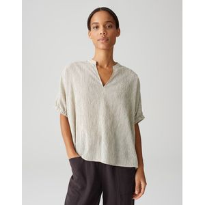 OPUS Blouse 'Farula'  lichtgrijs / zwart