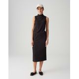 Opus - Kokerrok - Bruin - Kreukstructuur - Elastische Tailleband