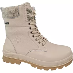 DREAM PAIRS Dames combat boots veterstiefeltjes met lage hak, wit, 37 EU